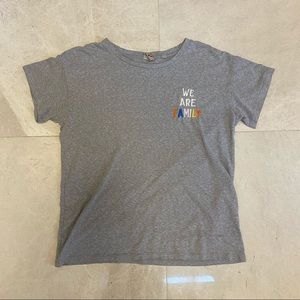 ‘We Are Family’ Gray Logo T-Shirt